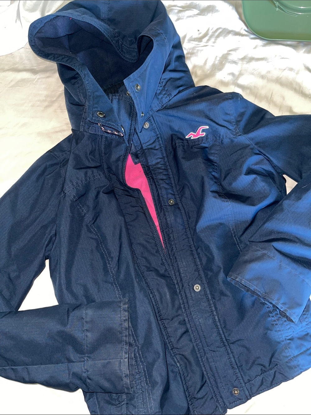 Hollister Navy blue jacket Medium